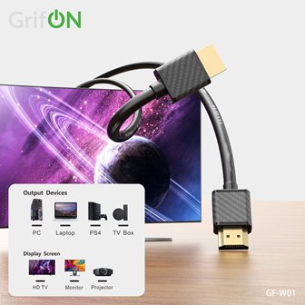 Кабель HDMI-HDMI GrifON GF-W01 4K 5м чёрный
