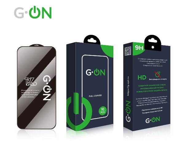 Защитное стекло G-ON iPhone Air с рамкой черное